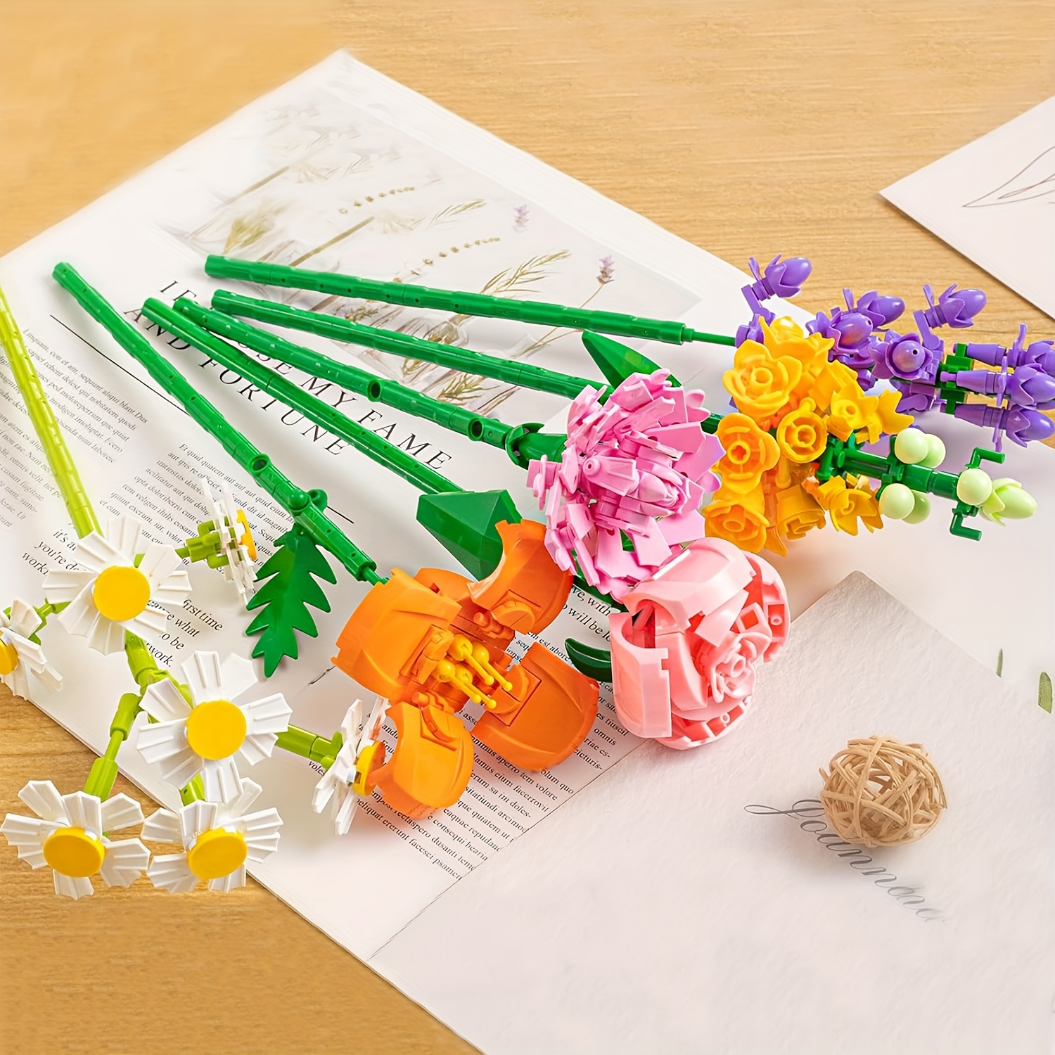 DIY Artificial Plant Kit with Building Blocks